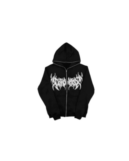 Embroidered Full Zipper Hoodie