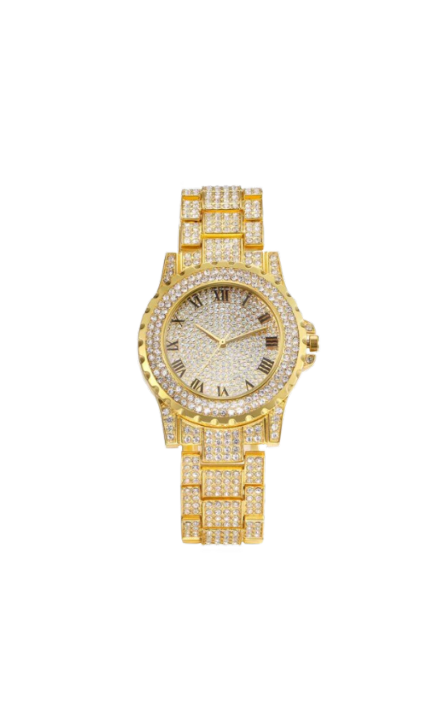 Gold Blinged Out Watch