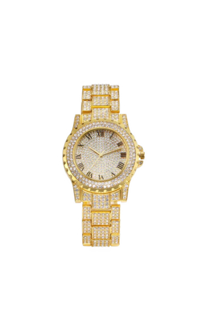 Gold Blinged Out Watch